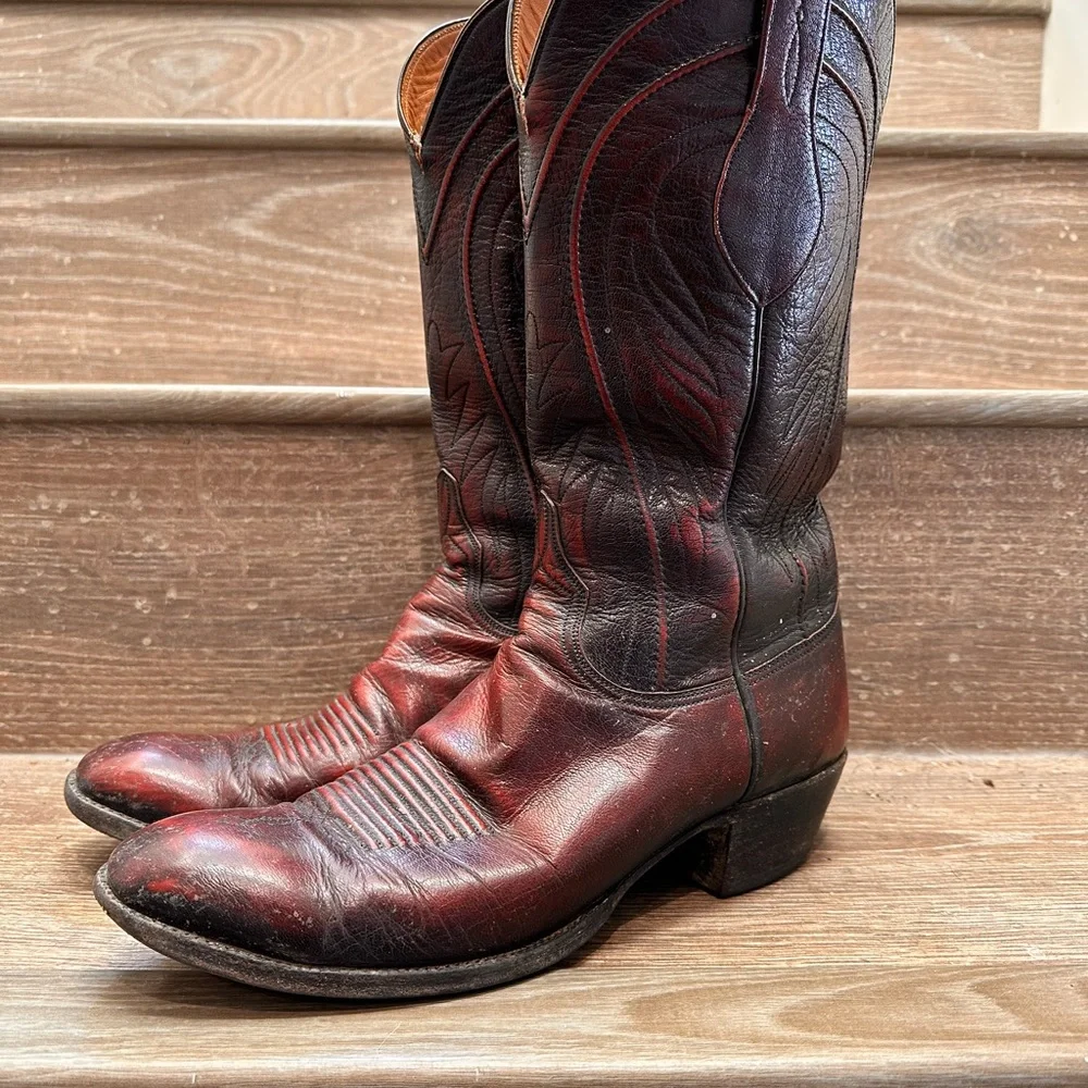 Vintage Lucchese Cowboy Boots | Men’s 9.5D | USA Made - Picture 2 of 16